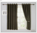 Chenille Blackout Eyelet Curtain - Fern