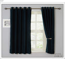 Chenille Blackout Eyelet Curtain - Peacock