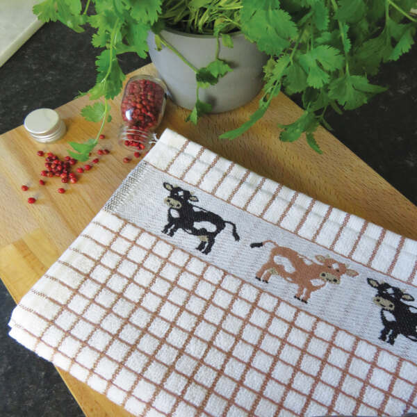 Poli-Dri Jacquard Cows Tea Towel