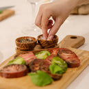 Olive Wood Salt & Pepper Pinch Pot Tray