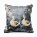 Vintage Duck Pair Velvet Cushion