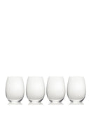 Stemless Set of 4 Wine Glasses