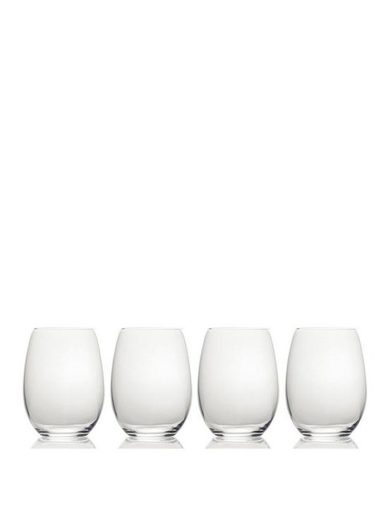 Stemless Set of 4 Wine Glasses