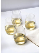 Stemless Set of 4 Wine Glasses