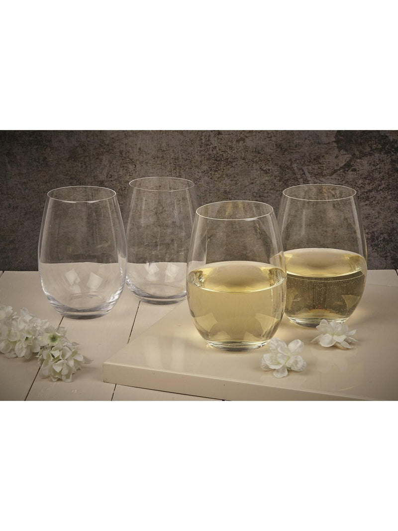 Stemless Set of 4 Wine Glasses