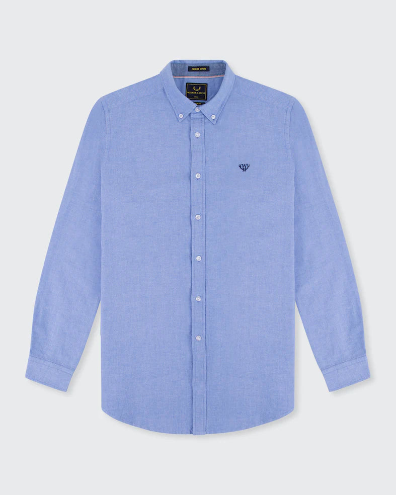 Long Sleeve Oxford Shirt - Light Blue