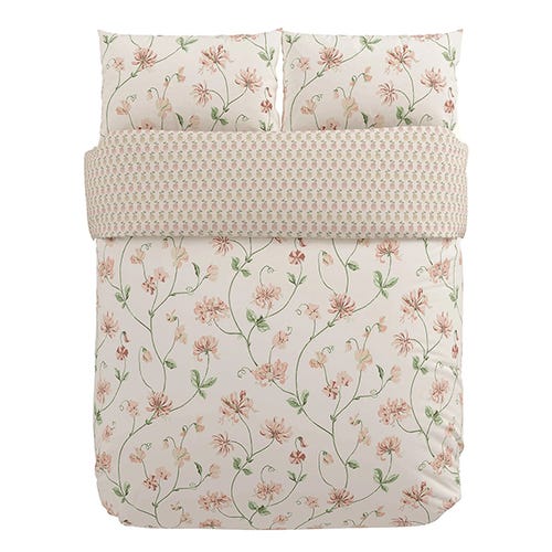 Honeysuckle & Sweetpea Duvet Cover Set - Rose