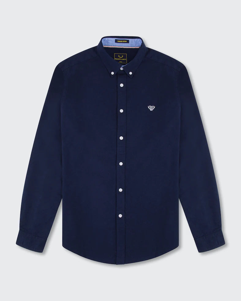 Long Sleeve Oxford Shirt - Navy
