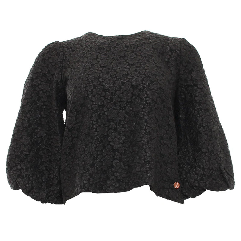 Quinn Floral Top - Black