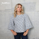 Quinn Floral Top - Ice Blue