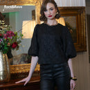 Quinn Floral Top - Black