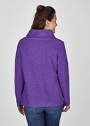 Mystic Grey Shawl Collar Jumper - Viola