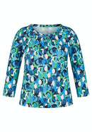 Blue Romance Print T-Shirt - Turquoise