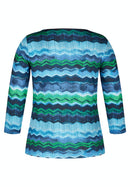 Blue Romance Print T-Shirt - Turquoise