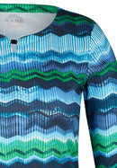 Blue Romance Print T-Shirt - Turquoise