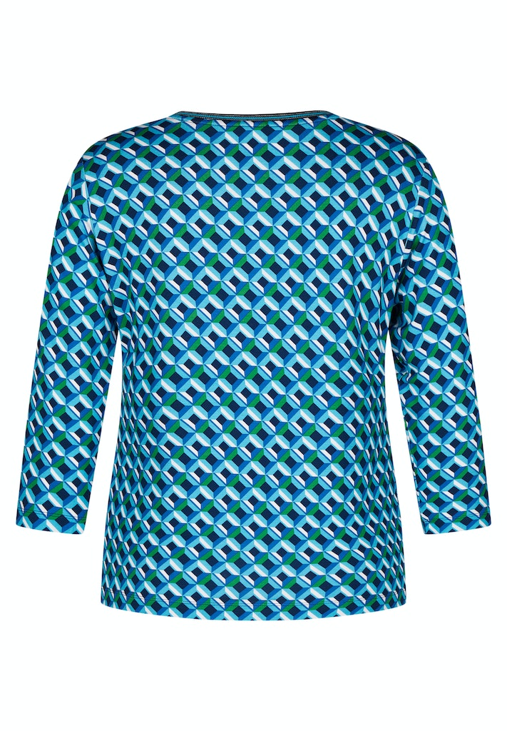 Blue Romance Print T-Shirt - Turquoise