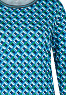 Blue Romance Print T-Shirt - Turquoise