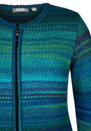 Blue Romance Zip Cardigan - Turquoise