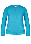 Blue Romance Zip Cardigan - Turquoise