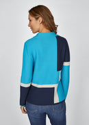 Blue Romance 1/2 Zip Jumper - Turquoise