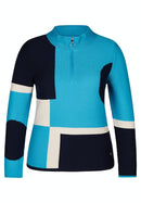 Blue Romance 1/2 Zip Jumper - Turquoise