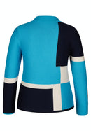 Blue Romance 1/2 Zip Jumper - Turquoise