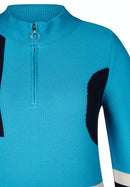 Blue Romance 1/2 Zip Jumper - Turquoise