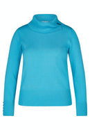 Blue Romance Polo Neck Jumper - Turquoise