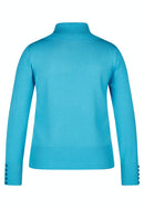 Blue Romance Polo Neck Jumper - Turquoise