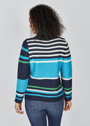 Blue Romance Drawstring Jumper - Turquoise