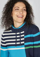 Blue Romance Drawstring Jumper - Turquoise