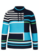 Blue Romance Drawstring Jumper - Turquoise