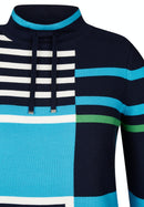 Blue Romance Drawstring Jumper - Turquoise