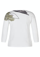 Herbal Garden Round Neck Jumper - White