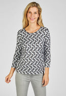 MAGNOLIA PARK 3/4 SLEEVE TOP - Flanell