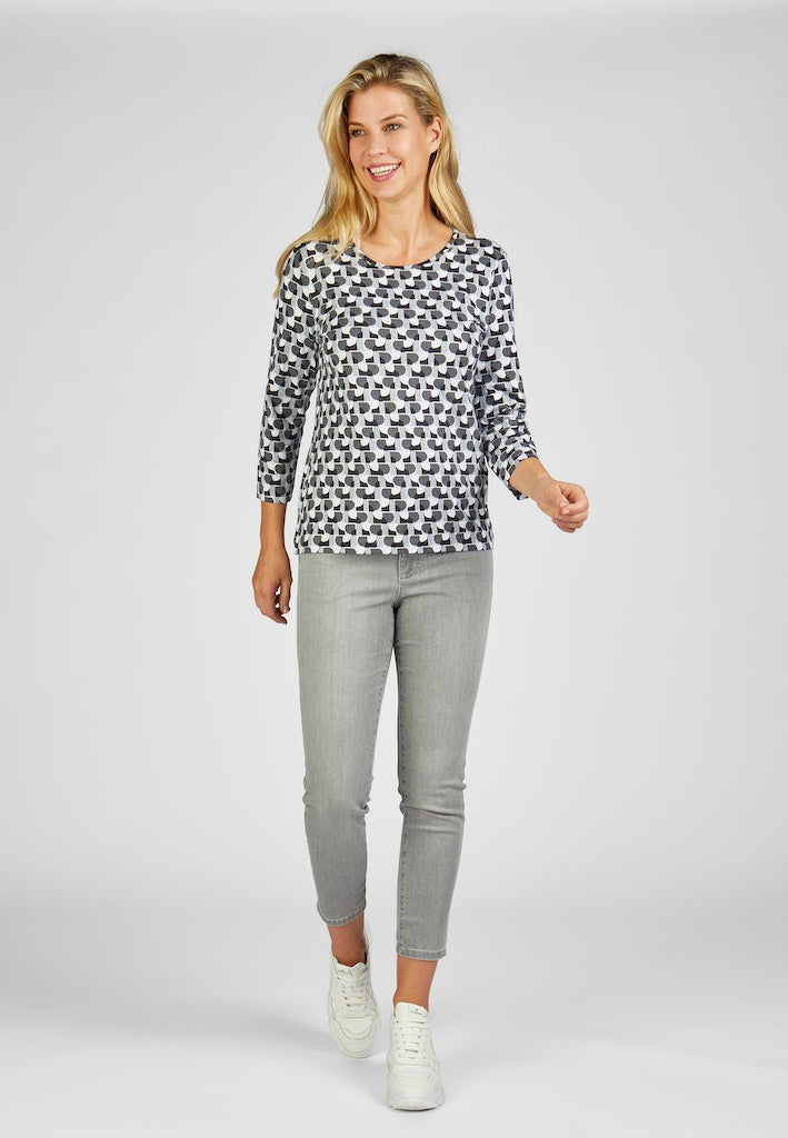 MAGNOLIA PARK 3/4 SLEEVE TOP - Flanell