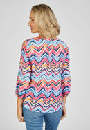 Blossom Up Print Blouse - Magenta