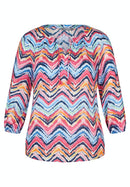 Blossom Up Print Blouse - Magenta