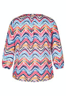 Blossom Up Print Blouse - Magenta