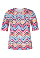 Blossom Up Print T-Shirt - Magenta