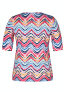 Blossom Up Print T-Shirt - Magenta