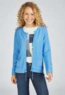 Indigo Love Zipped Cardigan - Hydrangea