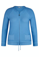 Indigo Love Zipped Cardigan - Hydrangea