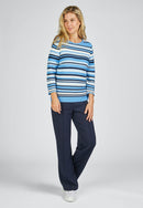 STRIPED SWEATER - Hydrangea