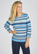 STRIPED SWEATER - Hydrangea