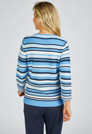 STRIPED SWEATER - Hydrangea