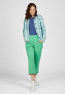 Street Café Check Jacket - Saphire Blue