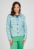 Street Café Check Jacket - Saphire Blue