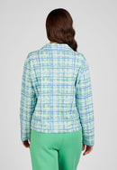 Street Café Check Jacket - Saphire Blue