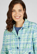 Street Café Check Jacket - Saphire Blue